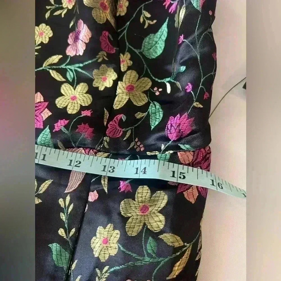 NWT LULUS Make a Move Black Satin Floral Jacquard Strapless Midi Dress - Picture 11 of 11